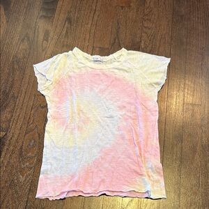 Gab and Kate Women’s Yellow and Pink Tie-Dye T-Shirt